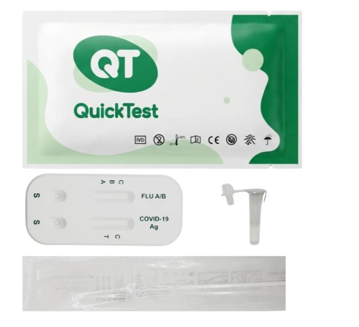 Тест для швидкого виявлення антигенів грипу A + B / COVID-19 КвікТест (QuickTest)